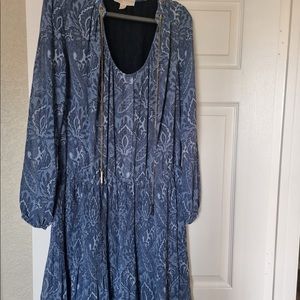 Michael Kors dress with neck chain tie, and pleated skirt. Perfect condition L